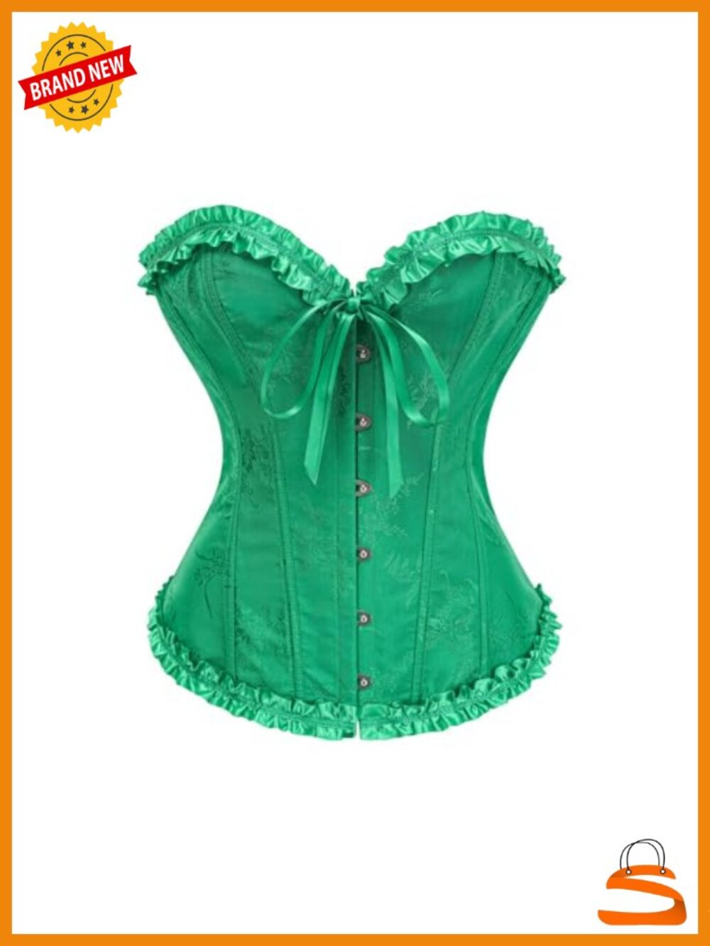 Lace Overbust Corset Bustier Top with Steel Bones, Waist Training Shapewear